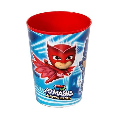 Copo Com Tampa 320ml Infantil Decorado Pj Masks