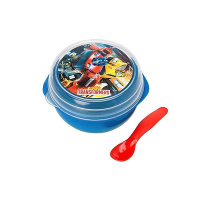 Bowl Com Tampa E Colher Transformers Decorado Transformers