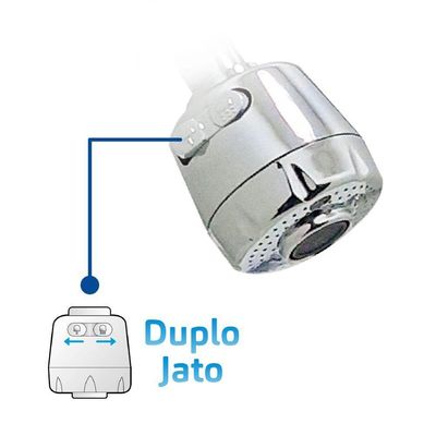 Torneira Misturador Cozinha Gourmet Tubo ível Cromado 2 Jato Parede Meli