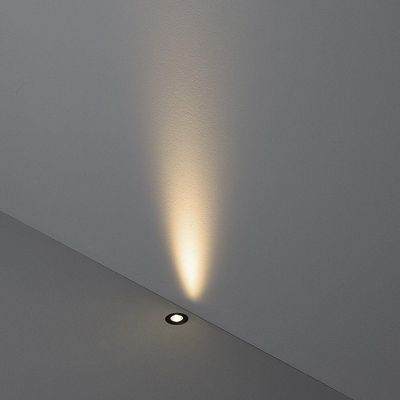 Balizador De Solo Led Stella Way Up Recuado 1w Bivolt Preto - 3000k - Luz Amarela
