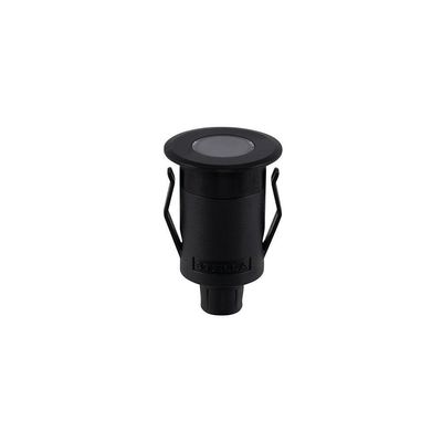 Balizador De Solo Led Stella Way Up Recuado 1w Bivolt Preto - 3000k - Luz Amarela