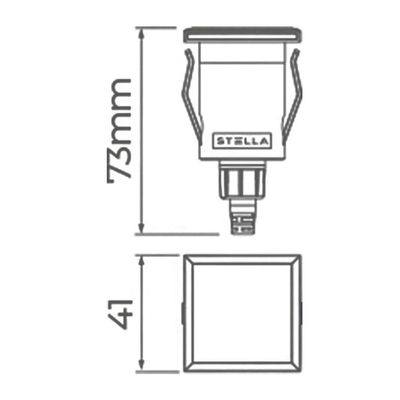 Balizador De Solo Led Stella Way Up Recuado 1w Bivolt Preto - 3000k - Luz Amarela