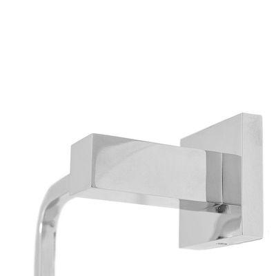 Acessório Banheiro Lavatório Porta Toalha De Rosto Papeleira Parede Quadrada Metal Cromada