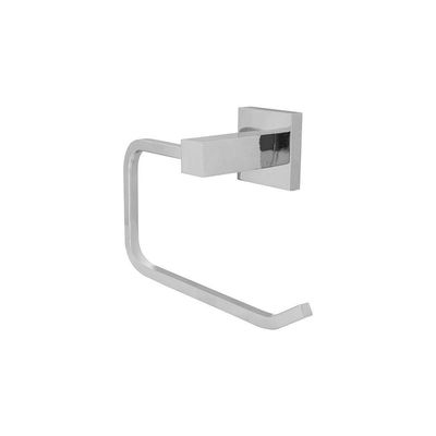 Acessório Banheiro Lavatório Porta Toalha De Rosto Papeleira Parede Quadrada Metal Cromada
