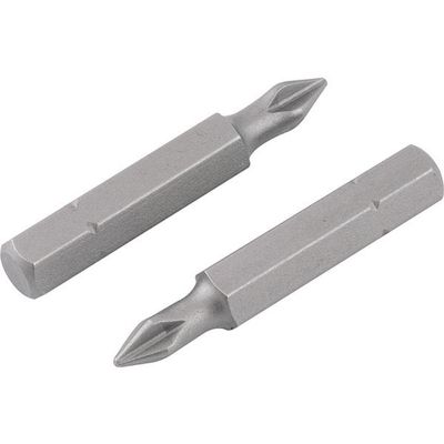 Bits Ponteira Phillips 1-4 N.2 1-4x38mm Aço S2 Com 2 Pç