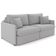 Sofá Cama Retrátil Para Sala de Estar 174cm Una K01 Veludo Cinza Claro - Lyam Decor