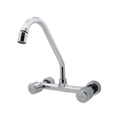 Torneira Cozinha Misturador Parede Cromado Metal Luxo