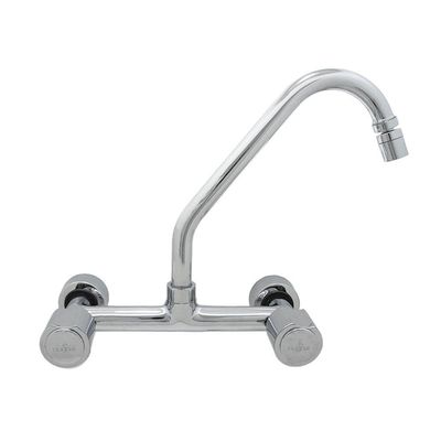 Torneira Cozinha Misturador Parede Cromado Metal Luxo