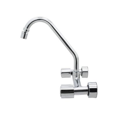 Torneira Cozinha Misturador Parede Cromado Metal Luxo