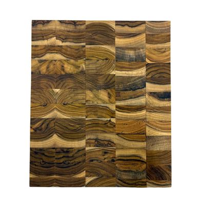Tábua de Corte Profissional em Madeira Teca 32x25cm Para Cozinha Gourmet
