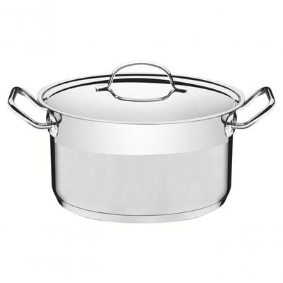 Caçarola Funda Tramontina Professional 28cm Em Aço Inox Com Detalhe Satinado