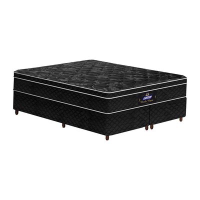 Conjunto Cama Box Queen de Molas Gazin Pérola Negra 158x198 Preto