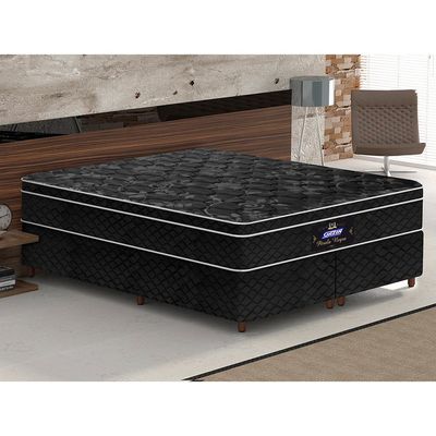 Conjunto Cama Box Queen de Molas Gazin Pérola Negra 158x198 Preto
