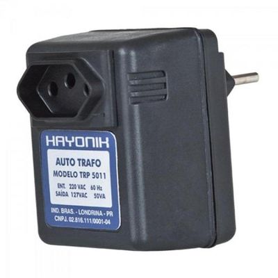 Auto Transformador Parede 220-110Vac 50va Trp 5011 Preto Hayonik