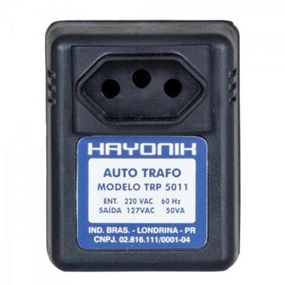 Auto Transformador Parede 220-110Vac 50va Trp 5011 Preto Hayonik
