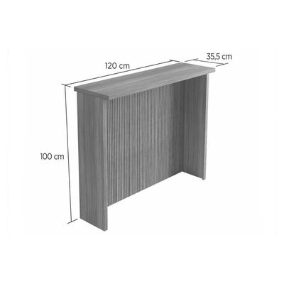 Bancada Ilha Cozinha Painel Gourmet Canelado 120cm Nature - Nesher