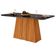 Mesa de Jantar Raquel com Tampo de Vidro 80,6 x 170 x 90cm DJ Móveis Ginger/Preto