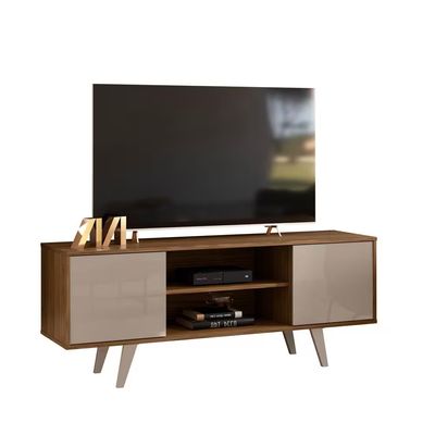 Rack Lisboa 136cm Suporta TV de 55 Polegadas Madetec Fendi/Naturale