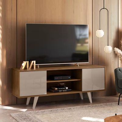 Rack Lisboa 136cm Suporta TV de 55 Polegadas Madetec Fendi/Naturale