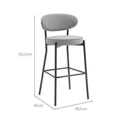 Banqueta Eva Poliéster Cinza
