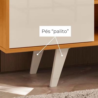 Rack Lisboa 136cm Suporta TV de 55 Polegadas Madetec Fendi/Naturale