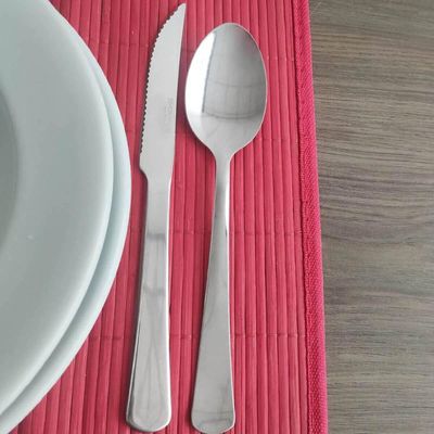 Faqueiro 48 peças Colher Garfo Faca de Mesa Inteiriça Aço In