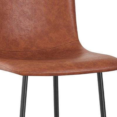 Banqueta Celeste Poliuretano Marrom e Preta