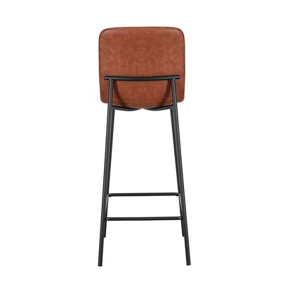Banqueta Celeste Poliuretano Marrom e Preta