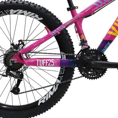 Bicicleta Aro 26 Bike Vikingx Freeride 21v Freio A Disco Rosa Azul