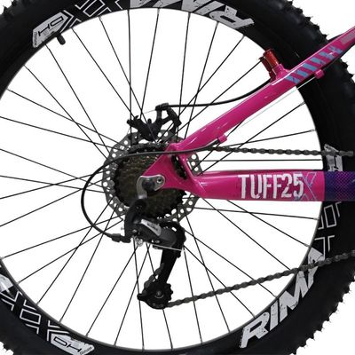 Bicicleta Aro 26 Bike Vikingx Freeride 21v Freio A Disco Rosa Azul