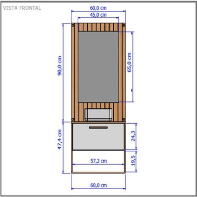 Conjunto Gabinete Com Espelheira Para Banheiro Orion Naturalle Branco