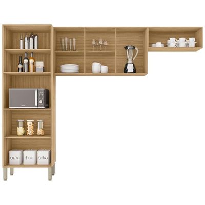 Cozinha 3 Pecas Versalhes 251 Cm Freijo Gris Ktp Freijo Gris