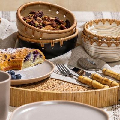 Bowl Copa E Cia Duo Rattan Preto