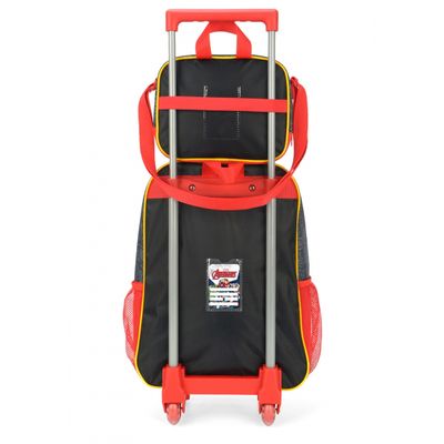 Mochila Lancheira Rodas Infantil Vingadores Luxcel IC38132AG Cinza