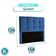 Cabeceira Estofada Queen Alice Nature Veludo Azul 158x136