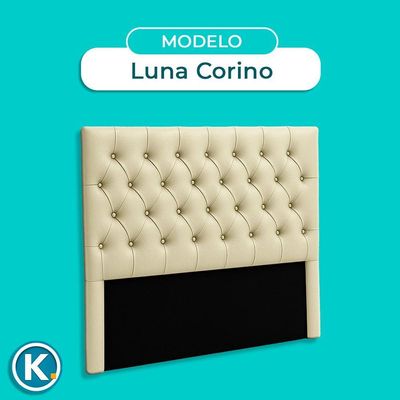 Cabeceira Estofada King Luna Nature Material Sintético Begetiza 193x136