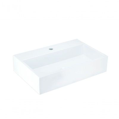 Cuba De Apoio Banheiro Esmeralda Pedra 60x40cm Branco Standard