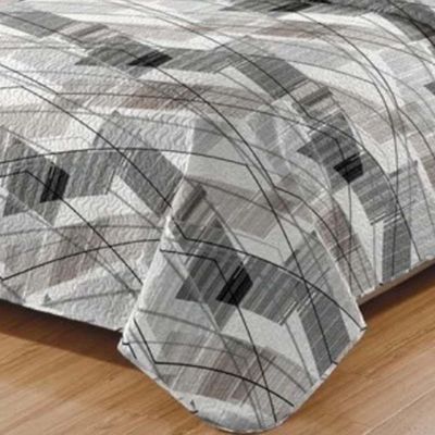 Kit Cobre Leito Colcha Daily Casal 3 Peças Dupla Face Estampado - Modelo 64 - 100% Poliéster