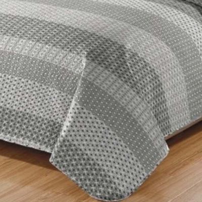 Kit Cobre Leito Colcha Daily King 3 Peças Dupla Face Estampado - Modelo 69 - 100% Poliéster