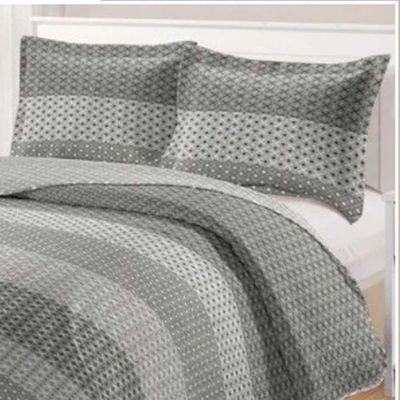 Kit Cobre Leito Colcha Daily King 3 Peças Dupla Face Estampado - Modelo 69 - 100% Poliéster