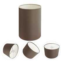 Cúpula Abajur E Luminária Cilíndrica Vivare Cp-7004 ø15x25cm - Bocal Nacional Cáqui