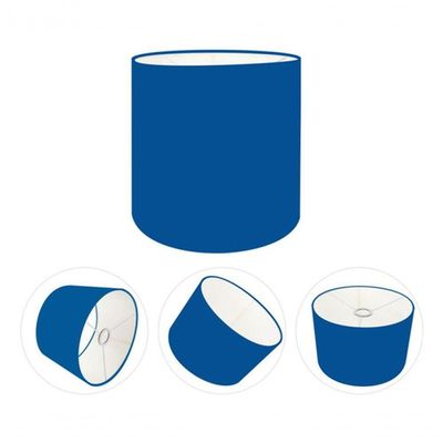 Cúpula Abajur E Luminária Cilíndrica Vivare Cp-7005 ø18x18cm - Bocal Nacional Azul-marinho