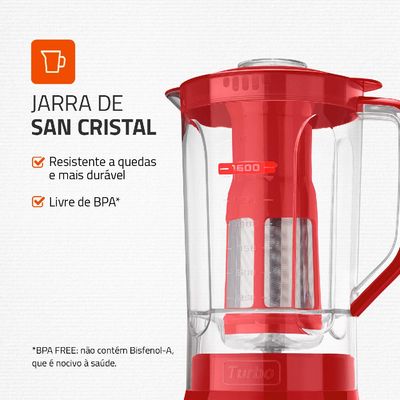 Liquidificador Mondial com Filtro L99 FR 500W 2,2L Vermelho 127V 127V