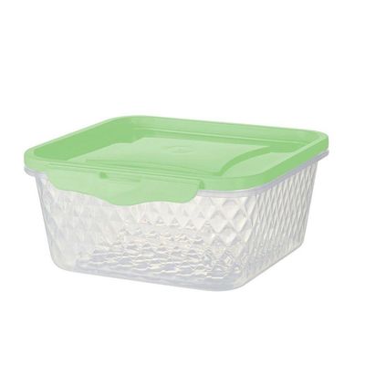 Pote Quadrado Com Trava 1,7l - Bpa Free Verde