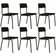 Kit 06 Cadeiras Estofada Para Sala De Jantar Sense Preto C01 Linho Verde Musgo - Lyam Decor