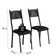 Conjunto De Mesa Sala De Jantar Sara Com 4 Cadeiras Tubular Granito 1,20m Artefamol Preto