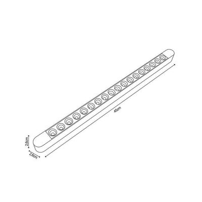 Módulo Led Para Trilho Magnético Nordecor Pro Magnetic Track Kay 6702 18w Irc 90 48v 3000K Luz Amarela
