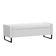 Recamier Bau Paris Base De Metal 1,20m Suede Branco - Inova Decorações