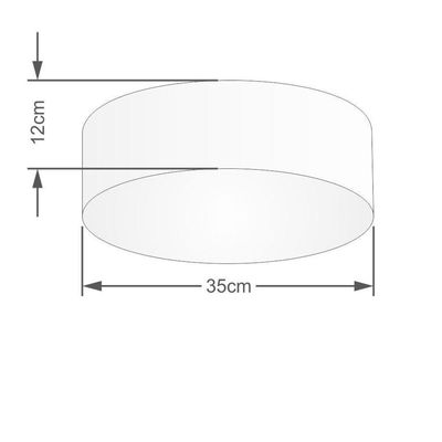 Plafon Para Sala Cilíndrico Sl-3046 Cúpula Cor Linho Bege