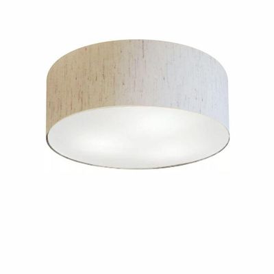 Plafon Para Sala Cilíndrico Sl-3046 Cúpula Cor Linho Bege
